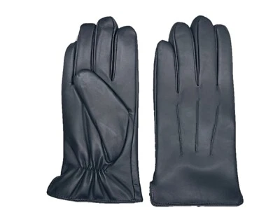 Luvas masculinas de pele de carneiro forradas completas de pele de coelho - Imagem 1 de 2