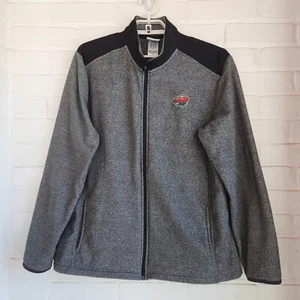 Minnesota Wild Full Zip Fleecejacke NHL grau schwarz Größe L - Bild 1 von 5
