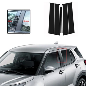 Best 6Pcs Pillar Posts Door Window Trim Cover Decorative Fit For Toyota Raize - Picture 1 of 1