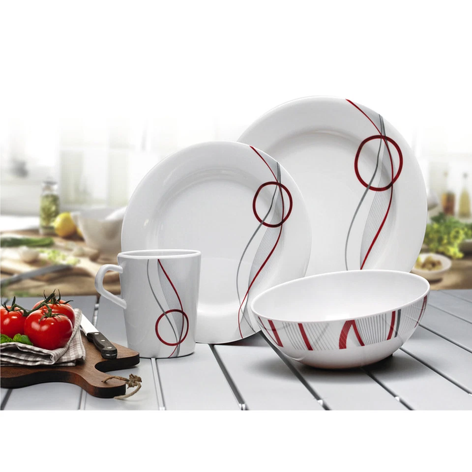 16 teiliges Geschirrset aus Melamin für 4 Personen Camping Wohnmobil Wohnwagen - Bild 1 von 1