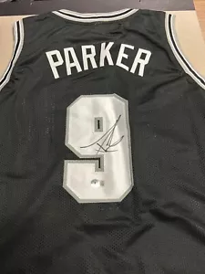Tony Parker Autographed Custom San Antonio Spurs Jersey Beckett COA Signed. Xl - Picture 1 of 5