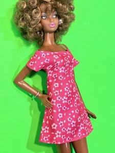Barbie Size Fashion Simba Floral Mod Style Modern Dress Only 🌸🌺🌸 - Picture 1 of 6