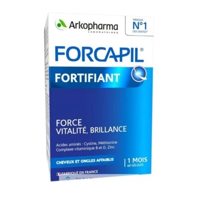 Arkopharma Forcapil Hair And Nails stimulating Vitamin Complex 60 Capsules - Image 1 of 2