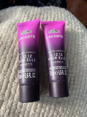Lacoste Eau De Lacoste L.12.12 Pour Elle Magnetic Shower Gel For Women 50ml Each - Image 1 of 2