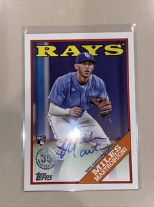 2023 Topps Series 2 Miles Mastrobuoni #88BA-MMA 1988 Rookie On Card Auto Marlins - Picture 1 of 3