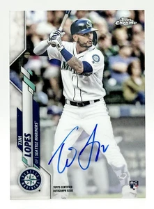 2020 Topps Chrome Tim Lopes RC Auto Seattle Mariners - Picture 1 of 2
