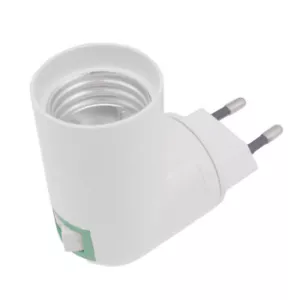 1x E27 Sockeladapter mit Schalter Lampenfassung für Lampenfassung EU-Stecker - Bild 1 von 6