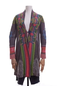 Cárdigan chaqueta de lino floral IVKO para mujer talla 38 EUR - Imagen 1 de 9