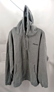 Ariat Hoodie Mens Size 3XL Gray Hooded Sweatshirt Fleece Sweater w/ logo - Picture 1 of 4