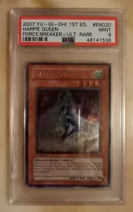 Yu-Gi-Oh 2007 Harpie Queen PSA 9 MINT 1st Edition FOTB-EN020 Ultimate Rare! - Picture 1 of 3