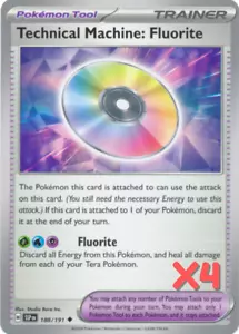 4x TM: Flourite 188/191 Surging Sparks Pokemon TCG Playset - Picture 1 of 1