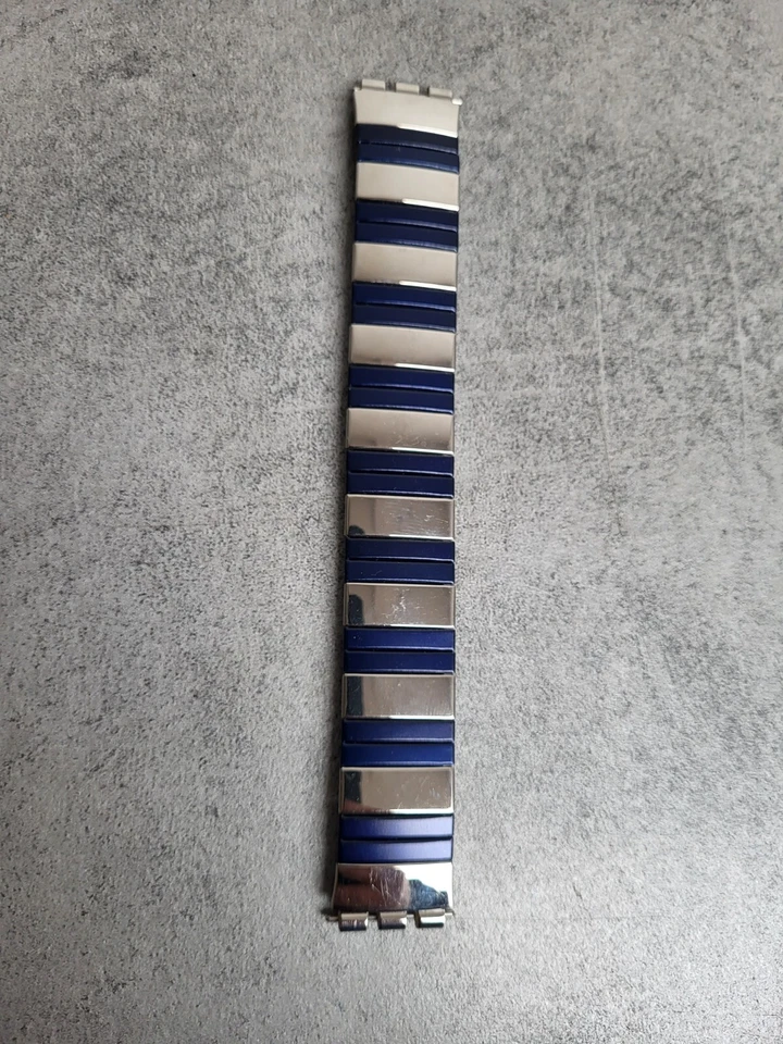 BRACELET DE MONTRE SWATCH METAL ELASTIQU 17entre corne 14cm a 25cm DE LONG ref21 - Photo 1/4