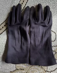Guanti da polso vintage Lord & Taylor 100% cotone da donna blu navy taglia 7 - Foto 1 di 4