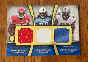 2011 Topps Supreme 6 Player Game Used Relic #D /20 ONLY Calvin & Chris JOHNSON