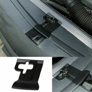 Black ABS Hood Lock Bolt Dust-Proof Gap Protection Trim for Dodge Challenger 09+ - Picture 1 of 10