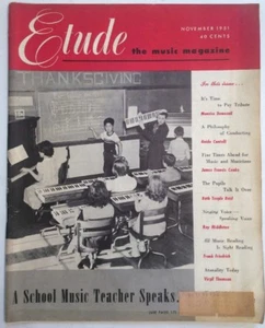 Etude The Music Magazine November 1951 SheetNoteMusic - Picture 1 of 12