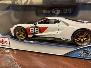 2021 Ford GT Heritage Edition #98 1:18 Maisto Die-Cast Modellauto Exclusive Neu in OVP - Bild 1 von 4