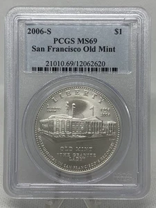 2006 S San Francisco Old Mint Commemorative Silver Dollar MS69 PCGS - Picture 1 of 2