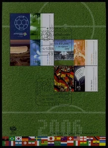 GERMANY 2006 BLOCK SOCCER-WC FOOTBALL FUSSBALL used 1. day ub70 - Picture 1 of 2