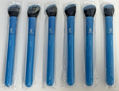 NEW (6X) MODA Pro Angle Blush Makeup Brush Blue - 6 pc Lot - Image 1 of 4