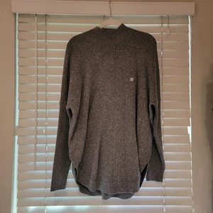 Ann Taylor Loft Mock Neck Sweater Size Large Grey Relaxed Fit Comfy NWT NEW $69 - Picture 1 of 5