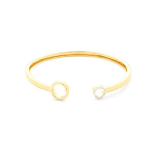 Brazalete brazalete brazalete hecho a mano de diamantes de 0,13 quilates de oro de 14 quilates joyería fina - Imagen 1 de 4