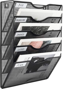 Hängende Wand Datei Organizer, 5 Taschen Wandmontage Post Organizer, Vertikal Dokument - Bild 1 von 12