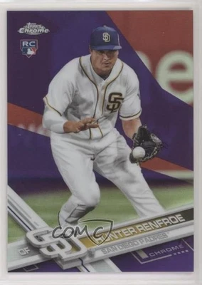 2017 Topps Chrome Purple Refractor /299 Hunter Renfroe #18 Rookie RC - Image 1 of 2