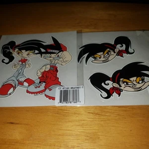 JUEGO DE CALCOMANÍAS CALCOMANÍAS VINTAGE TATUAJES DE COCHE BRATNEY MOCOSO PAREJA NOVIO NOVIA - Imagen 1 de 6