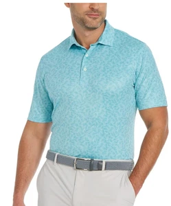 Greg Norman Men's ML75 Short Sleeve 3 Buttons Shirt Green Size 2XL - Foto 1 di 7