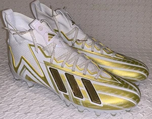 ADIDAS Freak 23 Inline Gold White Molded Football Cleats Mens Sz 11 12.5 13 - Picture 1 of 11