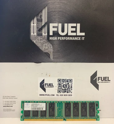 Nanya  256MB  DDR ram memory module  PC-2700 -  NT256D64S88B1G-6K - Image 1 of 3