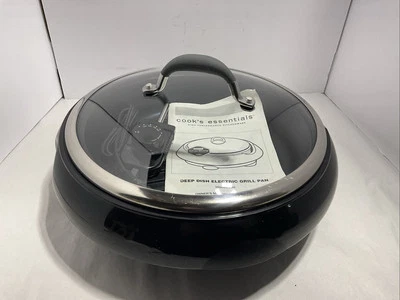 Cooks Essentials Deep Dish Electric Grill Pan Model FR5 Tested Works - Image 1 of 4