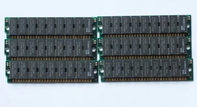 Lot of 6x1024KB - FPM memory - SIMM 30pin - 6MB - SIMM30 - 70ns - TESTED - Image 1 of 2