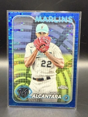 2024 Topps Chrome - Sandy Alcantara #138 Blue Sonar Refractor /125 - Image 1 of 2