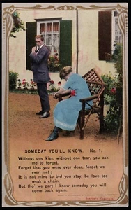 Someday You'll Know No1 Song Card Bamforth Postkarte - Bild 1 von 2