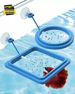 2 Pcs Fish Feeding Ring for Fish Tank Aquarium Feeding Ring with Suction Cup rou - Picture 1 of 7