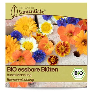 BIO Samen essbare Blüten Blumen Mischung Garten Mix Kapuzinerkresse Kornblume - Bild 1 von 8