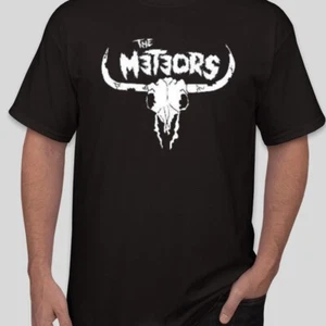 LO ÚLTIMO NUEVO Camiseta The Meteors Band Logo Negra Manga Corta S-5Xl - Imagen 1 de 3