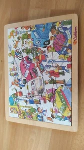 Holzpuzzle, Eichhorn, Straßenverkehr, Autos - Bild 1 von 2