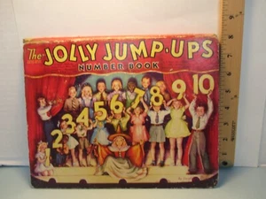 POPUP book JOLLY JUMP-UPS NUMBER BOOK by CLYNE pub McLoughlin Bros 1950 UK - Imagen 1 de 12