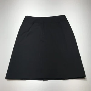 Joneswear Petite Skirt Womens Size 8P Black Stretch Straight Inverted Pleat Hem - Picture 1 of 13