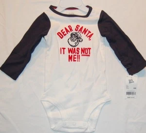 OshKosh B'gosh Baby Boys "Dear SAnta, It was NOT me" Bodysuit - 6 Months - Picture 1 of 4