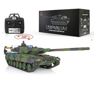 US Stock 1/16 Henglong TK7.0 Plastic Leopard2A6 RTR IR RC Tank 3889 BB Shooting - Picture 1 of 12