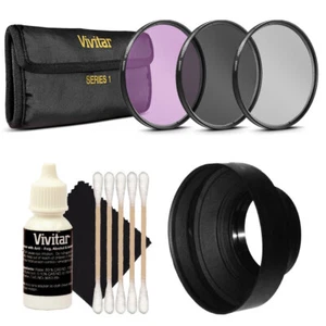 3pc Filter UV CPL FDL + 3 Function Hood + More For Nikon D3300 D3400 D5300 D5600 - Picture 1 of 4