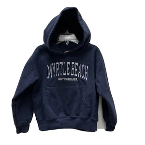 Myrtle Beach South Carolina Navy Hoodie Sweatshirt Youth Kids Small Beach Nights - Picture 1 of 5