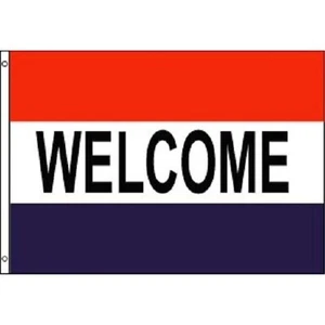 WELCOME Flag Store Advertising Banner Business Pennant Restaurant Sign New 3x5 - Picture 1 of 1