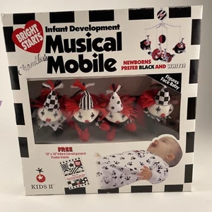 Vtg My First Baby Crib Mobile, Black-White-Red Lullabye - Picture 1 of 18