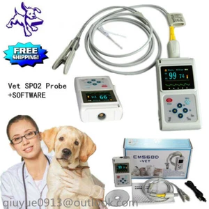 Tierärztliches Handpulsoximeter SPO2 PR Monitor Tierarzt Zungensonde + USB Software - Bild 1 von 8