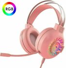 3.5Mm Wired Gaming Headset With Microphone Rgb Backlit Stereo For Pc Laptop Ps4
